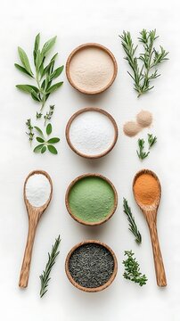 Healthy Superfood Powders with Herbs