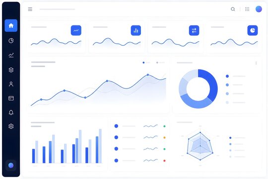 Modern business analytics dashboard interface design featuring professional ui ux design elements and data visualization