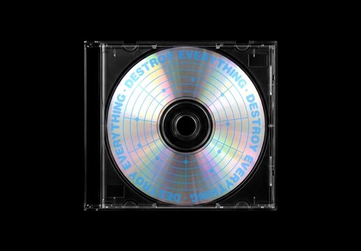 Clean CD Disc In Case Mockup For Branding And Packaging Design