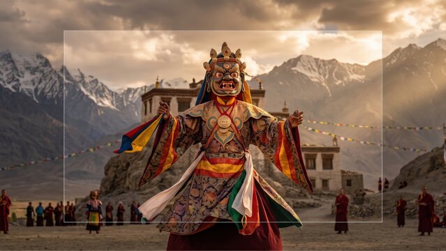 Ladakhi Cultural Festival Surrounded by Zanskar Valley Mountains