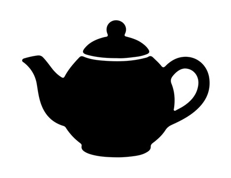 Minimalist ceramic tea pot line art cozy drink symbol