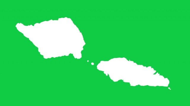 Samoa wiggle animation map loop green background