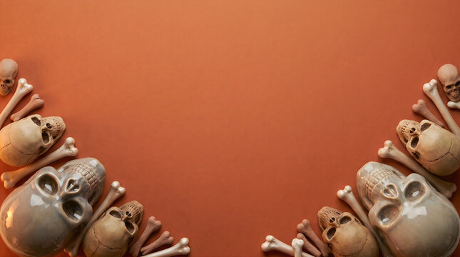 Beautiful abstract organic shapes in warm terracotta and soft peach colors provide ample space for adding your text