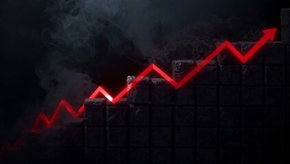 Obraz premium Businesswoman Analyzing Financial Data and Growth Charts