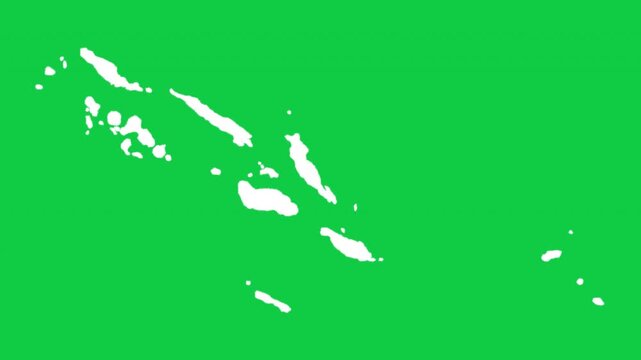 Solomon Islands wiggle animation map loop green background