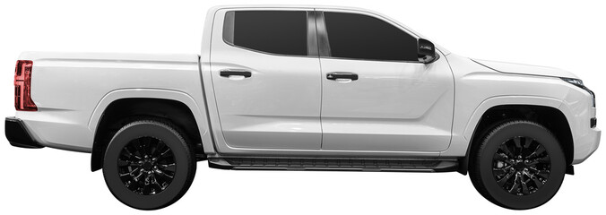 Side view white modern truck © Ratchapon