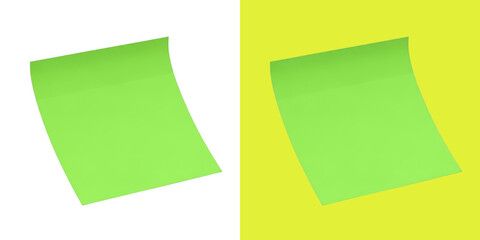 Green square adhesive sticky note paper sheet © Md