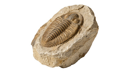 Prehistoric fossil specimen showing detailed ancient organic structure petrified in stone © Mia