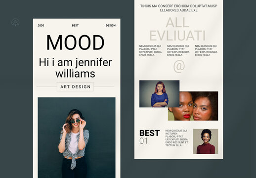 Mood Board Newsletter Design Template