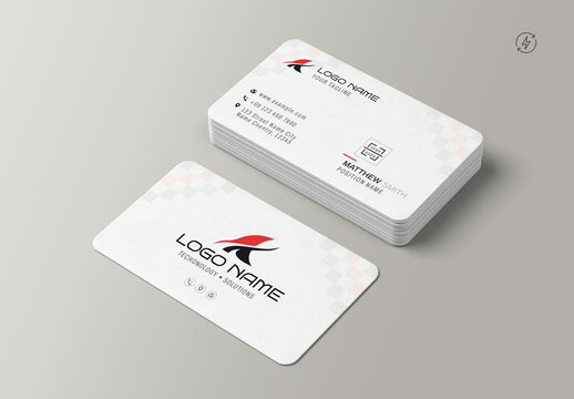 Modern Corporate Business Card Template with Clean Professional Design