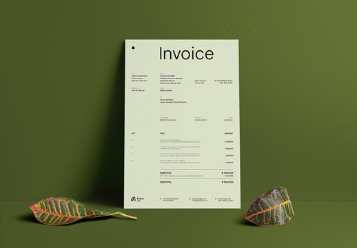 Professional Business Invoice Template Layout