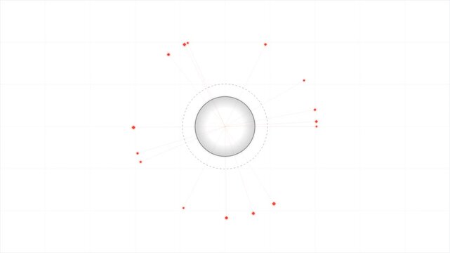 Cyber security data protection animation on white background