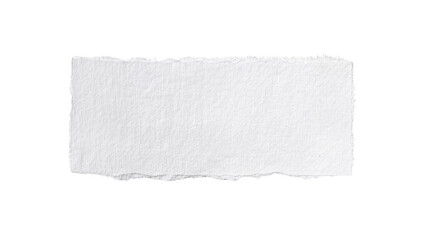 Obraz premium Rough textured white paper strip with torn edges, isolated on transparent background