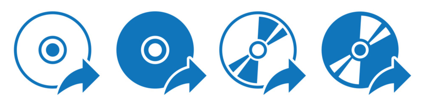 Dvd disk share icon illustration