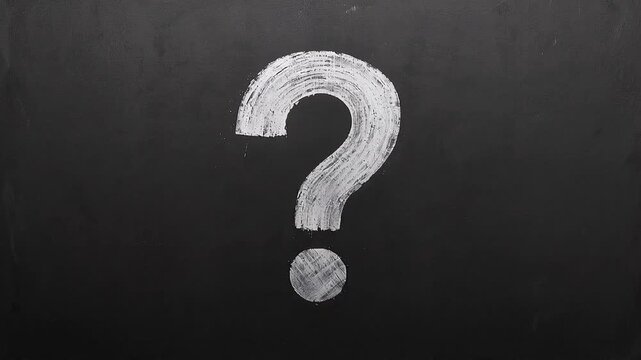 question mark on chalkboard bouncing
