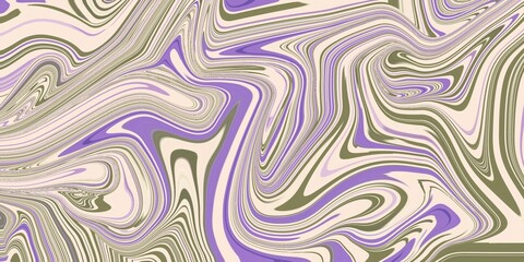 A striking purple, olive green, and cream swirl marble texture featuring fluid organic liquid lines, smooth curving waves, and a polished abstract finish. © Muhammad lutfi