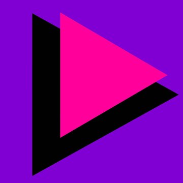 Retro 80s style neon purple background hot pink and black triangles synthwave 1980s