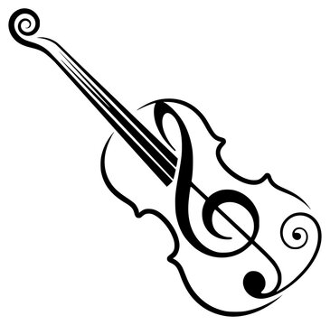 music violine note vector art