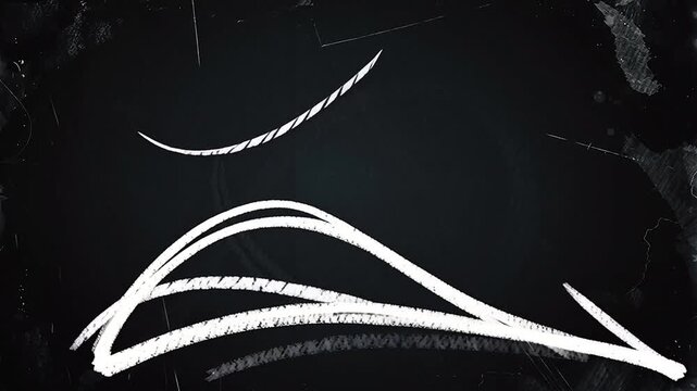 Chalk drawings on blackboard dynamic motion graphic title sequence motion effects.