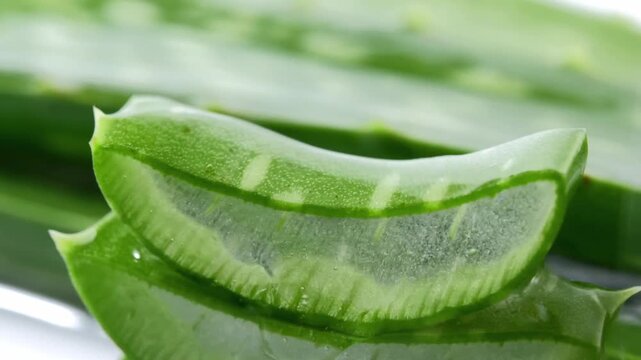 Fresh Juicy Aloe Vera Leaf	