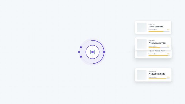 AI Recommendation Engine Analyzing User Behavior Data and Ranking Content