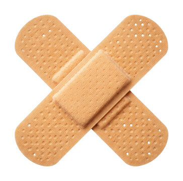 PNG Crossed adhesive bandages healing.