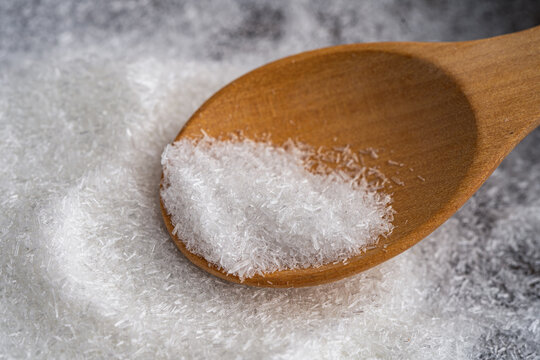 MSG Monosodium glutamate flavor enhancer added to make food taste better.