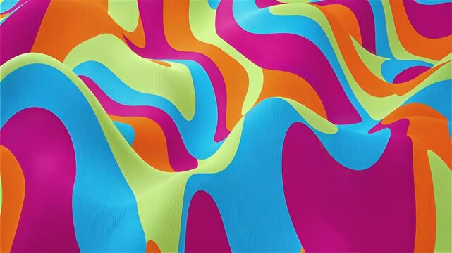 Abstract flowing liquid waves colorful motion background with bright neon colors and organic patterns.