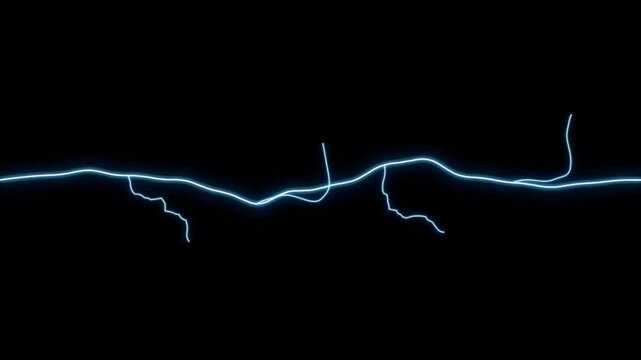 Abstract electric lightning bolt energy discharge motion video