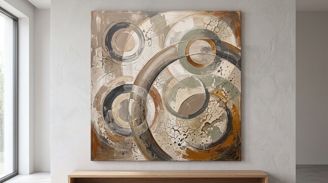 Abstract circle painting