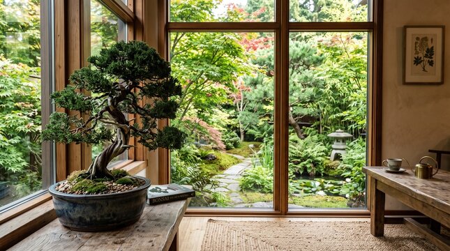 Bonsai garden view