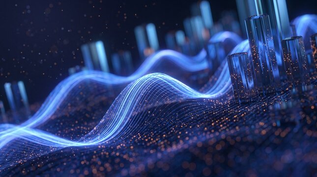 Big Data Wave and Digital Network Technology Concept