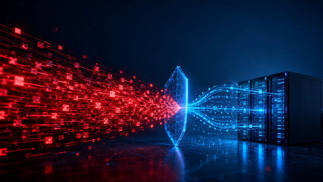 DDoS protection filtering malicious traffic before server network