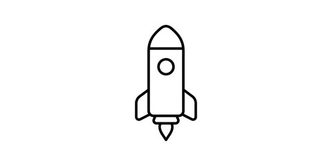 Rocket ship icon for space exploration and startup launch. ©  图像