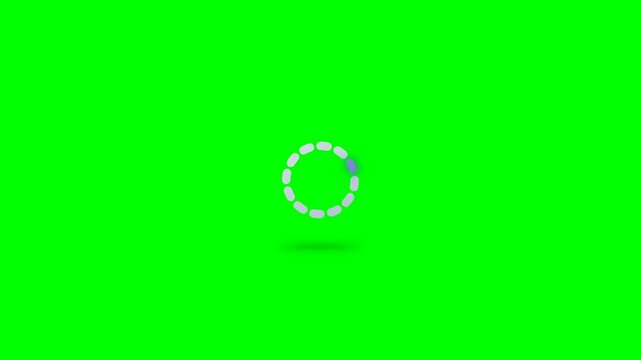 A glowing circular progress indicator spins rhythmically to signify that digital content remains in the process of buffering while users wait patiently for their requested media to finally