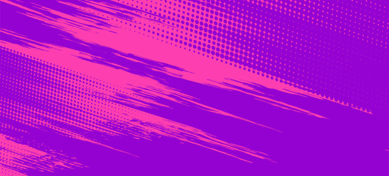 Running Poster Design %E2%80%93 Abstract Colorful Splash Illustration in Purple and Blue for City Marathon