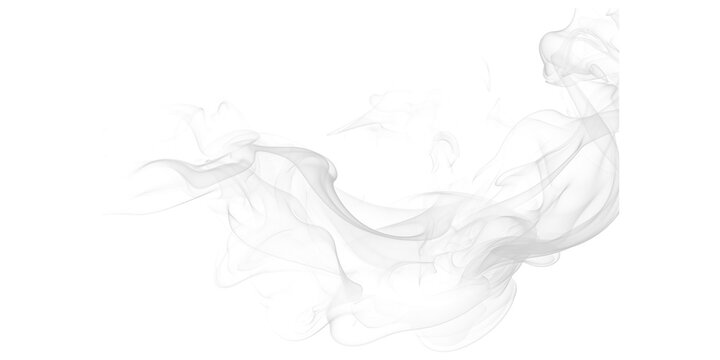Abstract smoke swirl isolated on transparent background