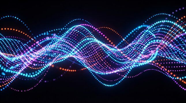 Colorful abstract wave data visualization