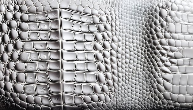 crocodile leather texture of white color texture empty background for design exclusive alligator