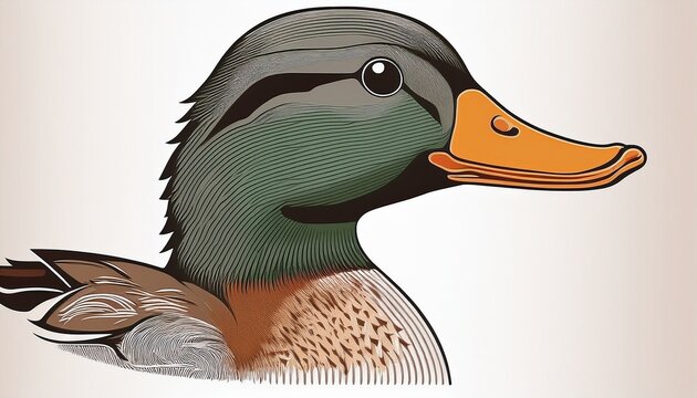 ente isoliert an weissem hintergrund