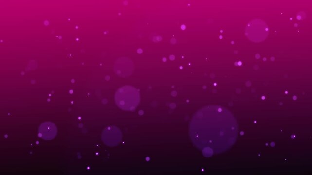 abstract purple background with bubbles and blurry particles 4k cinematic background. 