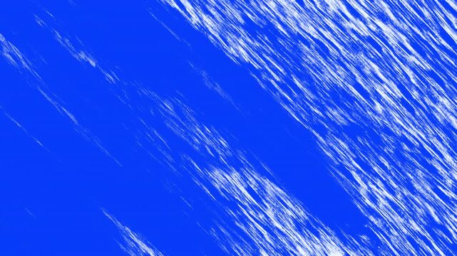 White dry paint is drawn and erased across a blue background. A stock art effect creates a filling transition with hand drawn paint texture.