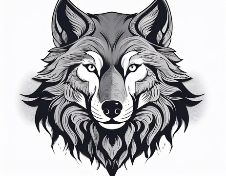 wolf isolated on white background