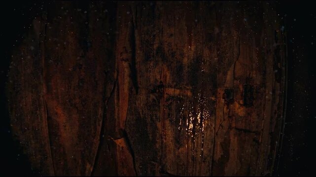 Distressed Damp Paper Wall with Rusted Orange Tones for Decayed Grunge Art