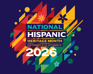 Hispanic Heritage Month 2026,  background, social media post, web banner, blog post © Rajan
