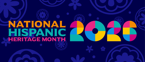 Naklejka premium Hispanic Heritage Month 2026