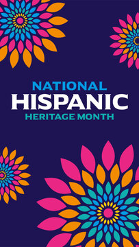 Hispanic Heritage Month celebration 
poster banner background vertical template 
for Social Media, Marketing campaign, 
Web Ads, Events, Printable