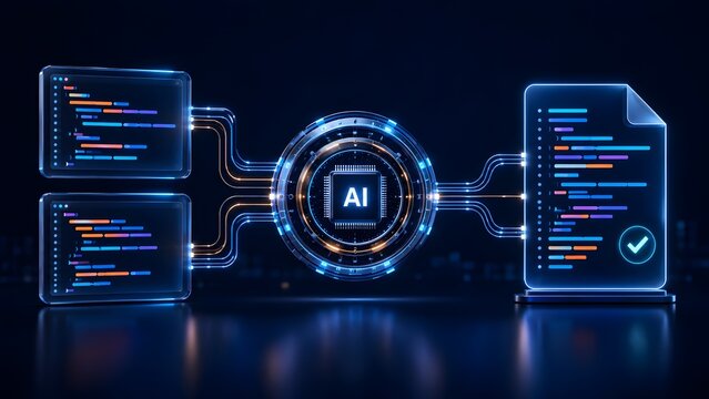 Artificial intelligence core generating structured digital document from programming code streams