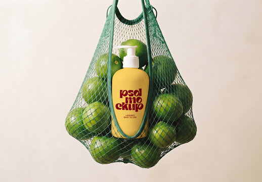 Bottle in a Net Grocery Bag