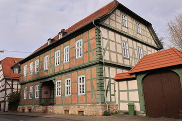Fototapeta premium Blick in die Historische Altstadt der Hansestadt Korbach in Hessen 
